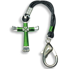 Zipper Pull Horseshoe Nail Cross with Large 15 mm. Lobster Clasp