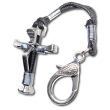 5 Nail Black and Grey Horseshoe Nail Cross