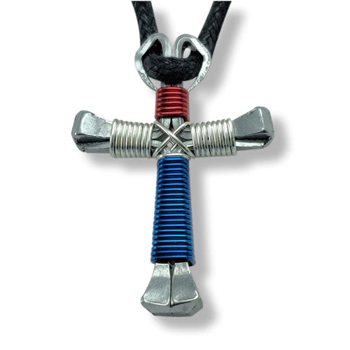 Multi-Color horseshoe nail crosses