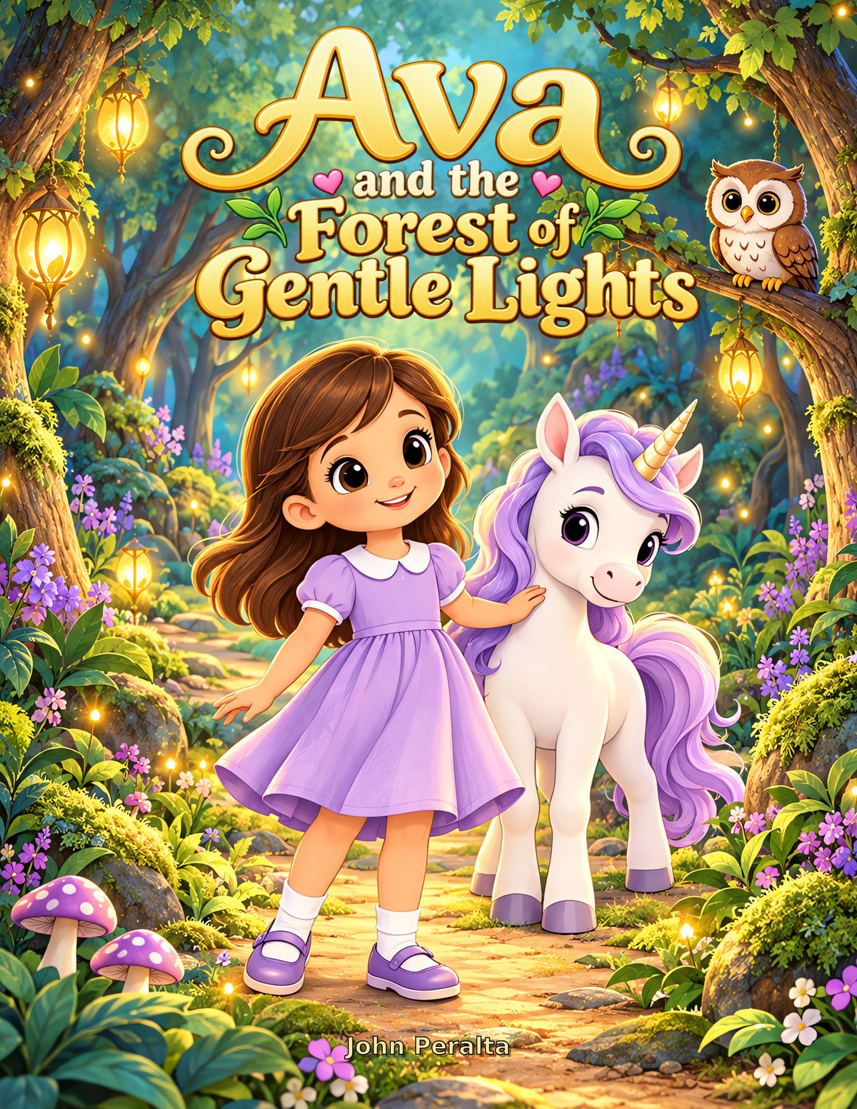 Ava and the Forest of Gentle Lights Coloring Book - Printable Unicorn & Woodland Coloring Pages for Kids (Instant Download)