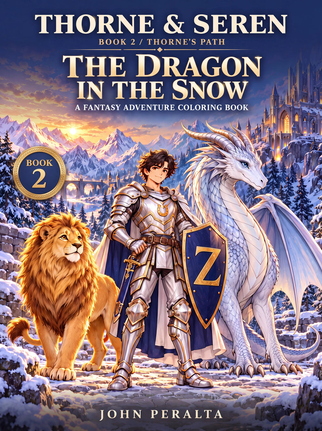 Thorne & Seren: The Dragon in the Snow (Book 2) — Printable Fantasy Coloring Book