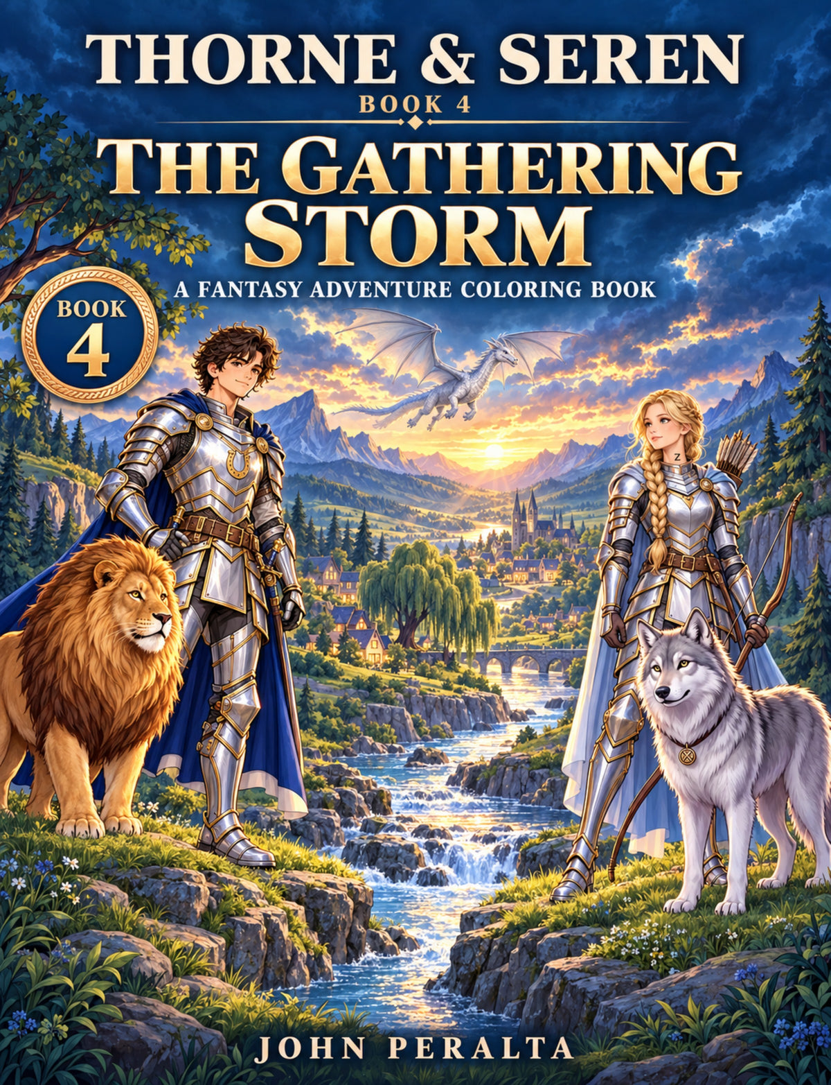 Thorne & Seren: The Gathering Storm (Book 4) — Printable Fantasy Coloring Book