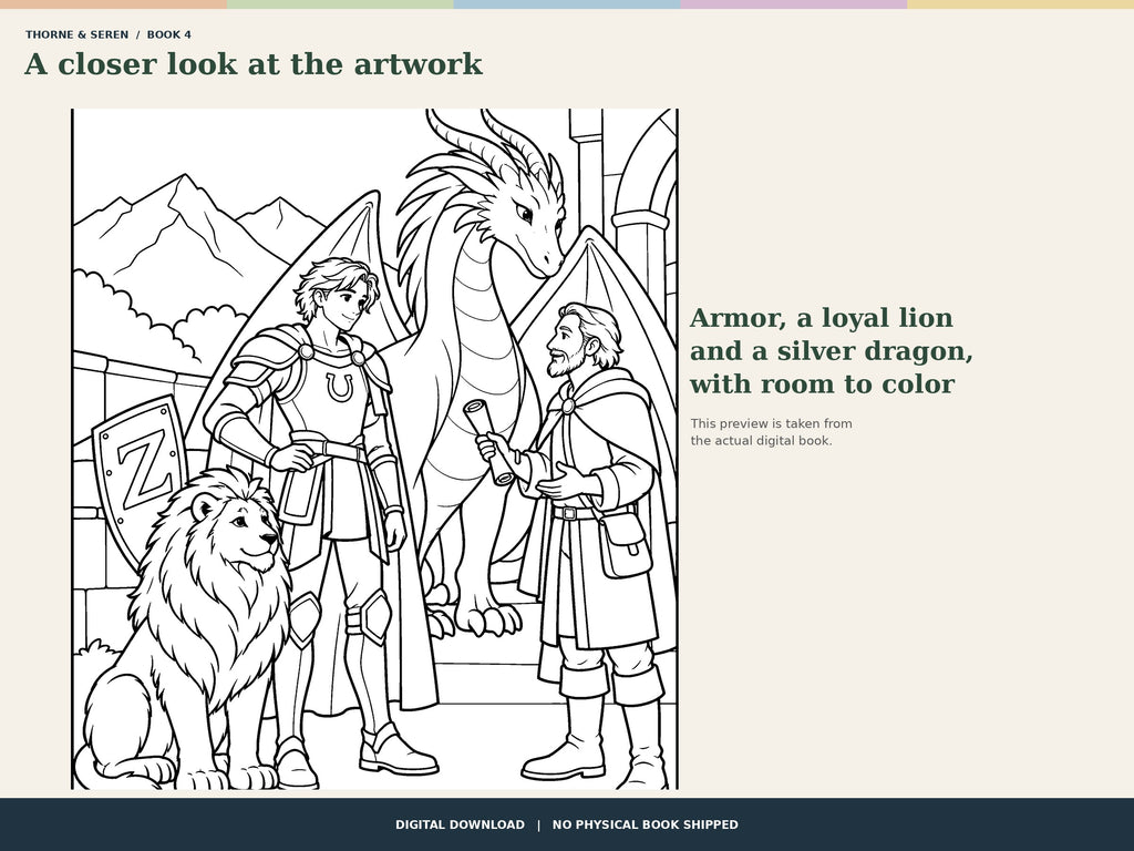 Thorne & Seren: The Gathering Storm (Book 4) — Printable Fantasy Coloring Book
