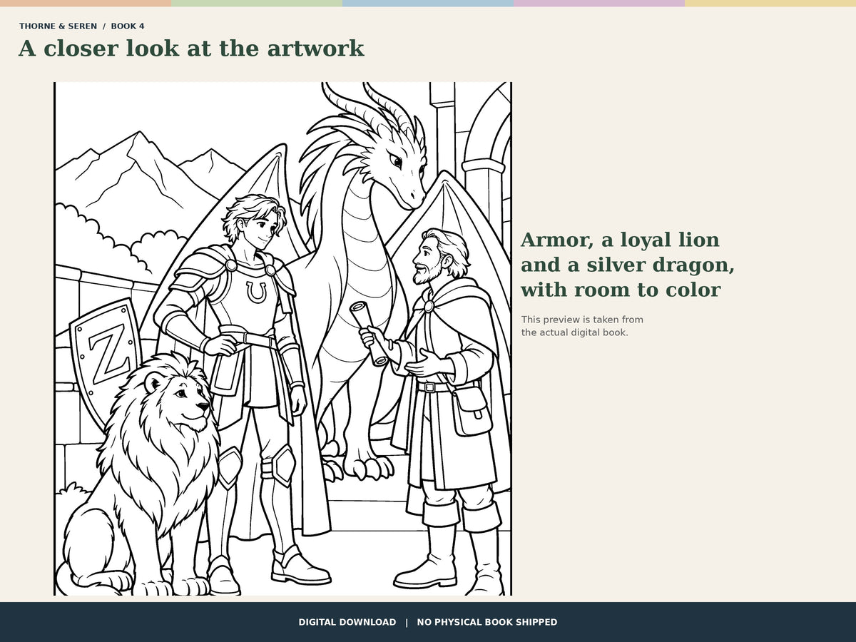 Thorne & Seren: The Gathering Storm (Book 4) — Printable Fantasy Coloring Book