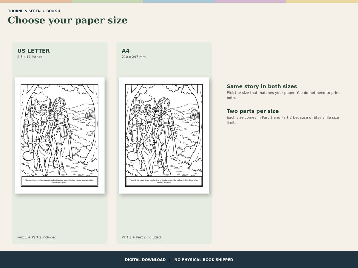 Thorne & Seren: The Gathering Storm (Book 4) — Printable Fantasy Coloring Book