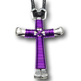 Amethyst Horseshoe Nail Cross
