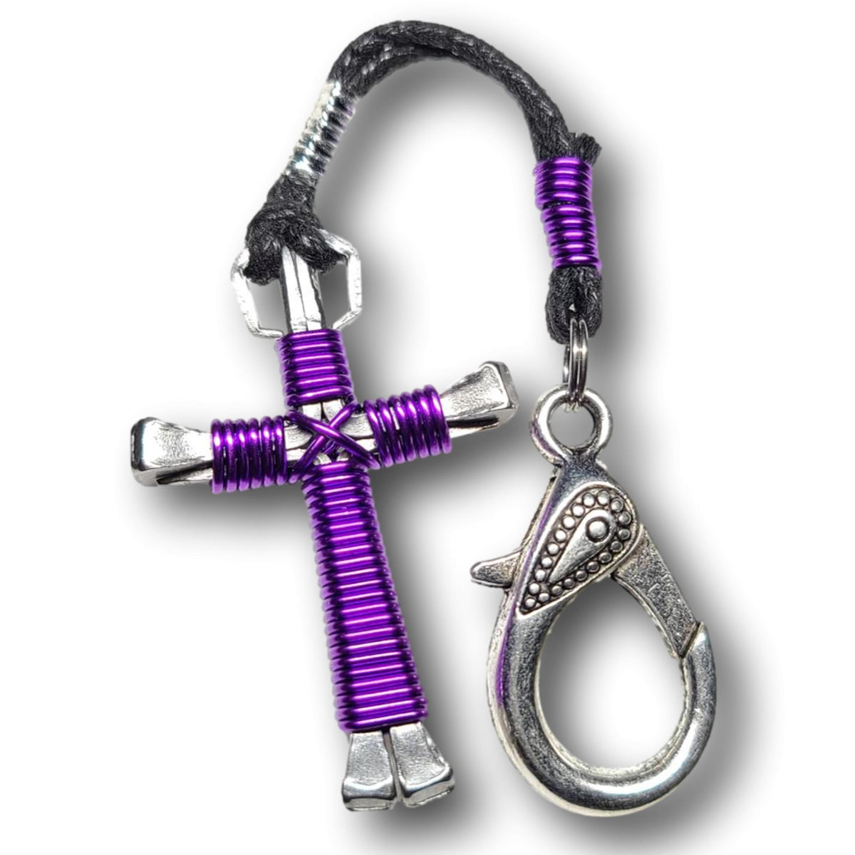 Amethyst Horseshoe Nail Cross