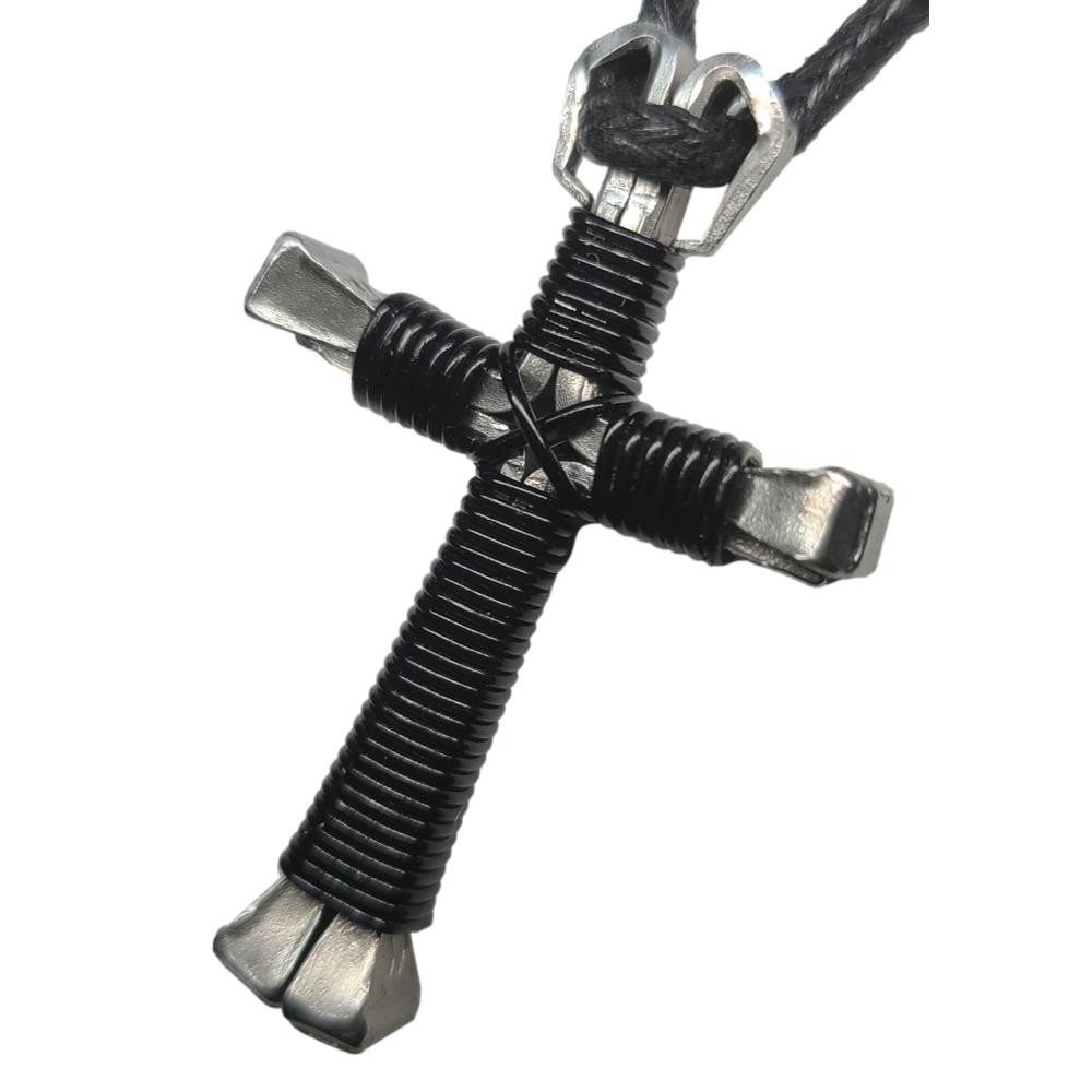 Black Horseshoe Nail Cross
