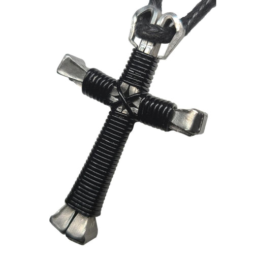 Black Horseshoe Nail Cross