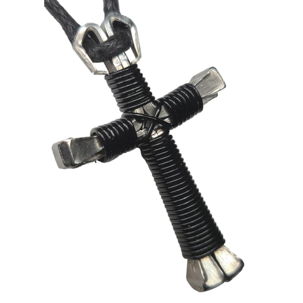 Black Horseshoe Nail Cross