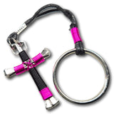 Sport Black and Hot Pink Horseshoe Nail Cross