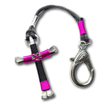 Sport Black and Hot Pink Horseshoe Nail Cross