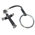 Black Horseshoe Nail Cross Key Chain