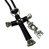 Black Horseshoe Nail Cross Zipper Pull