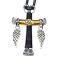Black & Gold Horseshoe Nail Cross