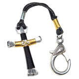 Black & Gold Horseshoe Nail Cross