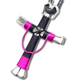 Swag Black & Hot Pink Horseshoe Nail Cross