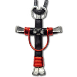 Swag Black & Red Horseshoe Nail Cross