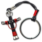 Swag Black & Red Horseshoe Nail Cross
