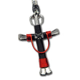 Swag Black & Red Horseshoe Nail Cross