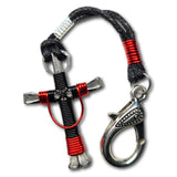 Swag Black & Red Horseshoe Nail Cross