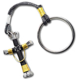 Swag Black & Yellow Horseshoe Nail Cross