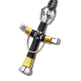 Swag Black & Yellow Horseshoe Nail Cross