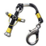 Swag Black & Yellow Horseshoe Nail Cross