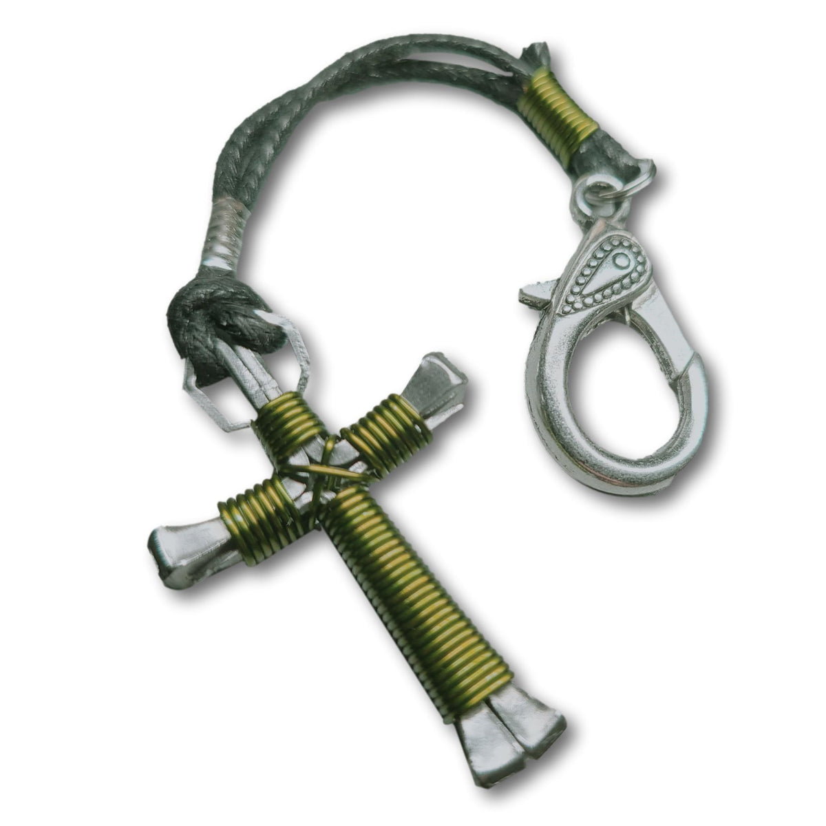 Camo Green Horseshoe Nail Cross