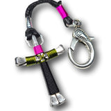 Pink Camo Horseshoe Nail Cross