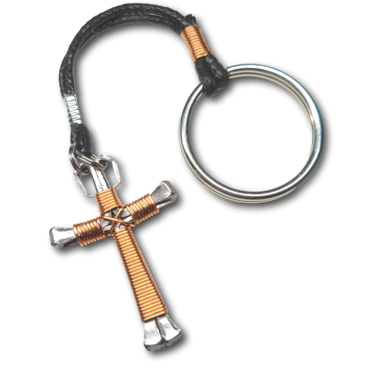Copper Horseshoe Nail Cross