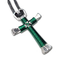 Green Horseshoe Nail Cross