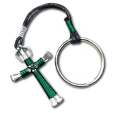 Green Horseshoe Nail Cross