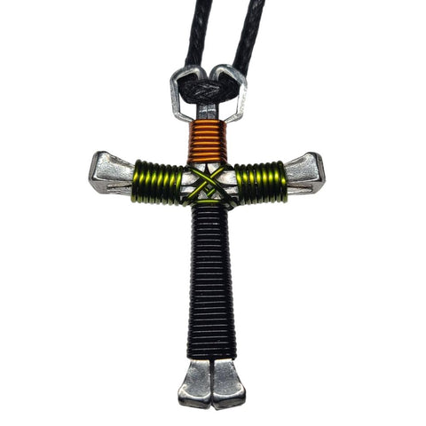 Hunter's Camo Horseshoe Nail Cross