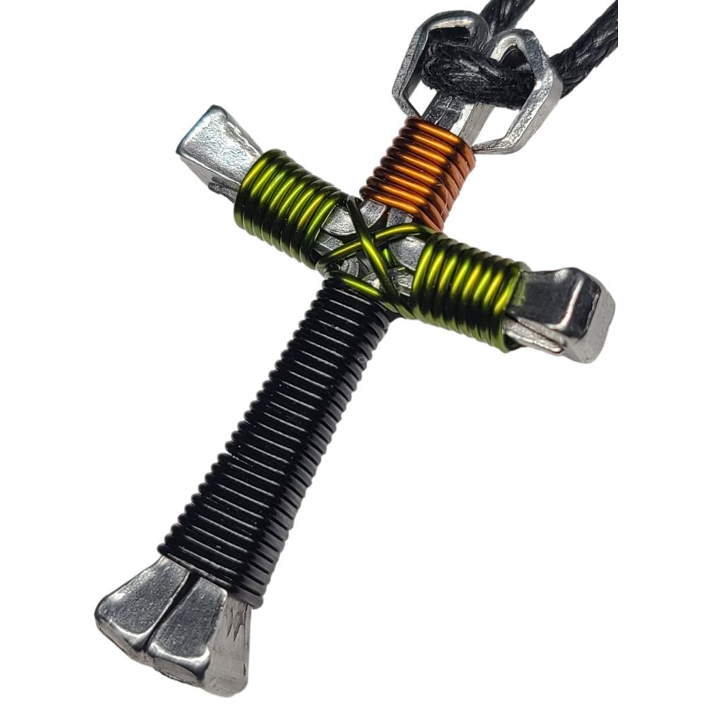 Hunter's Camo Horseshoe Nail Cross