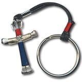 Patriotic Silver Horseshoe Nail Cross