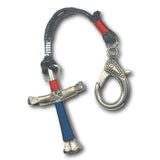 Patriotic Silver Horseshoe Nail Cross
