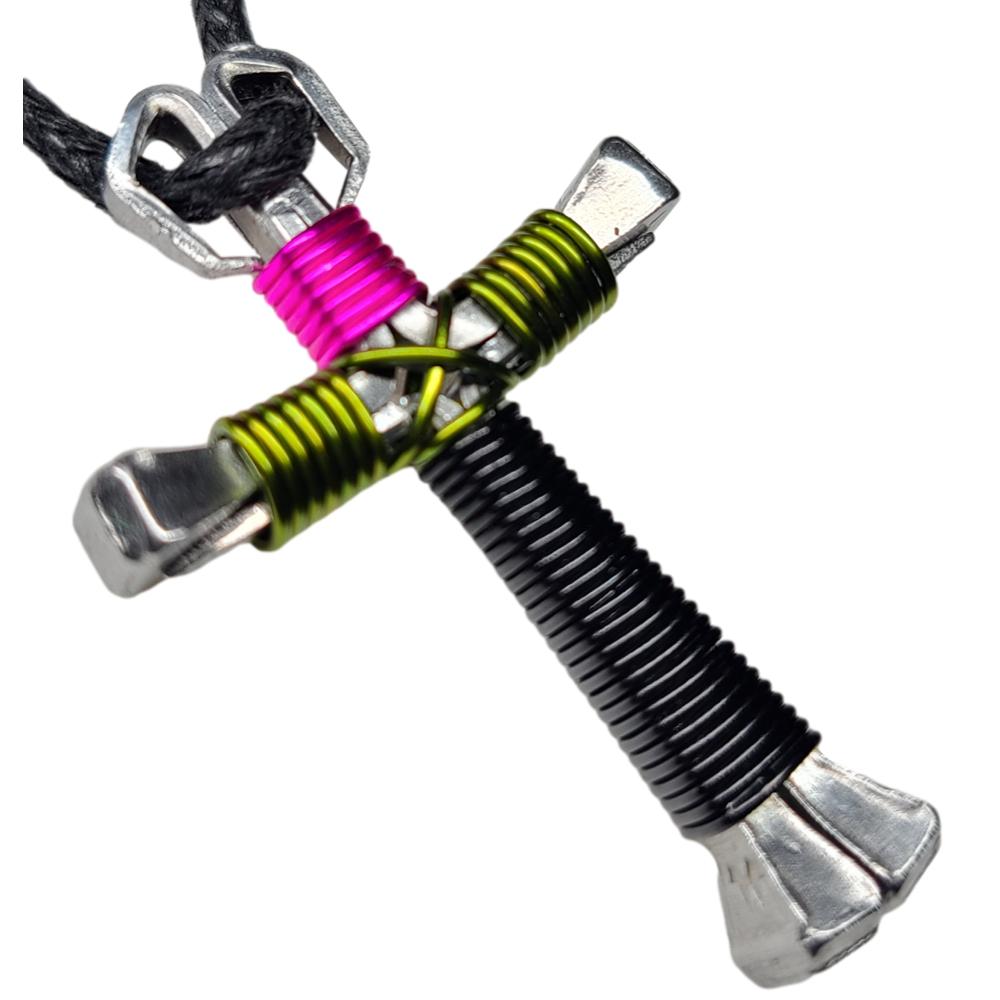 Pink Camo Horseshoe Nail Cross