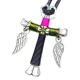 Pink Camo Horseshoe Nail Cross