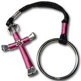 Rose Pink Horseshoe Nail Cross
