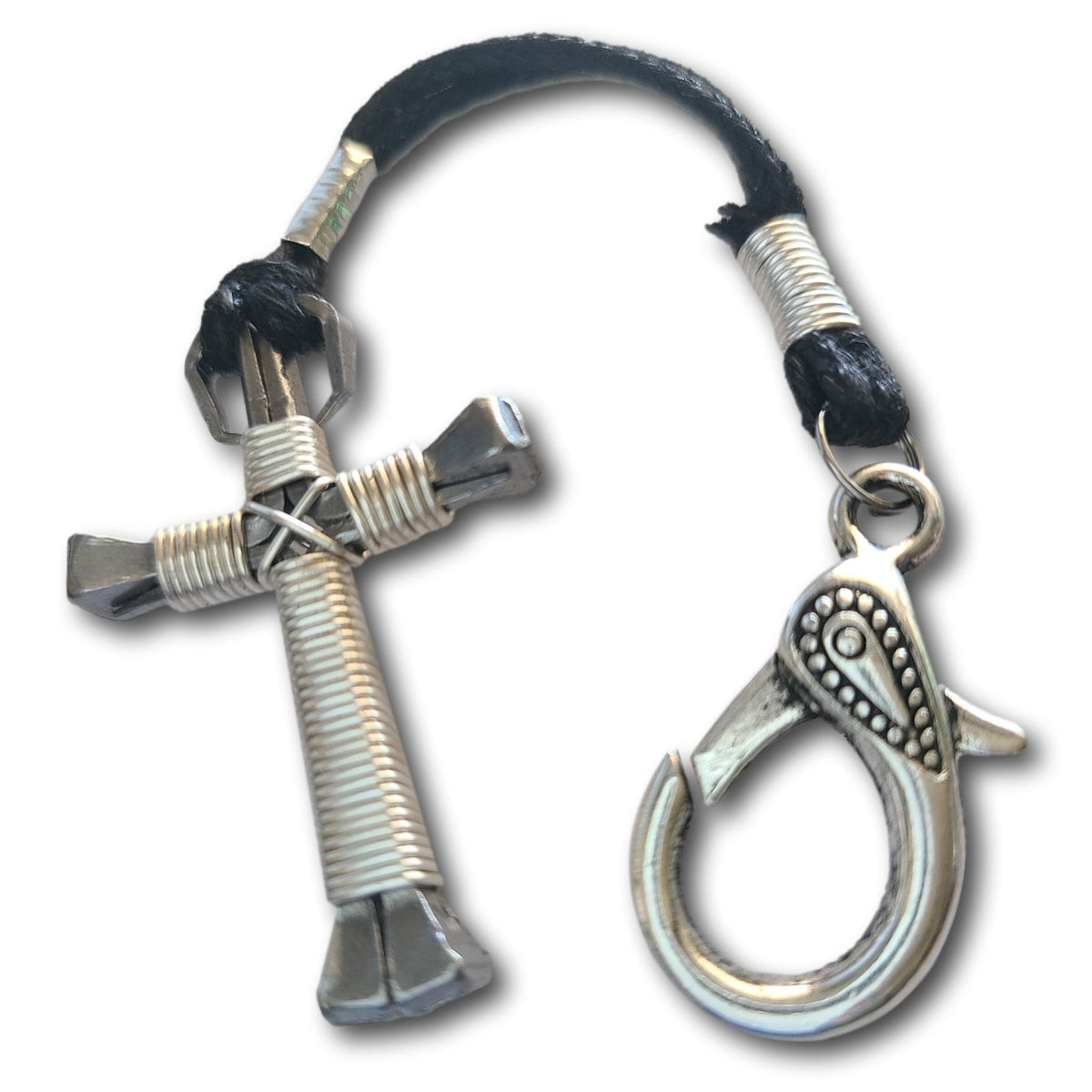 Silver Horseshoe Nail Cross