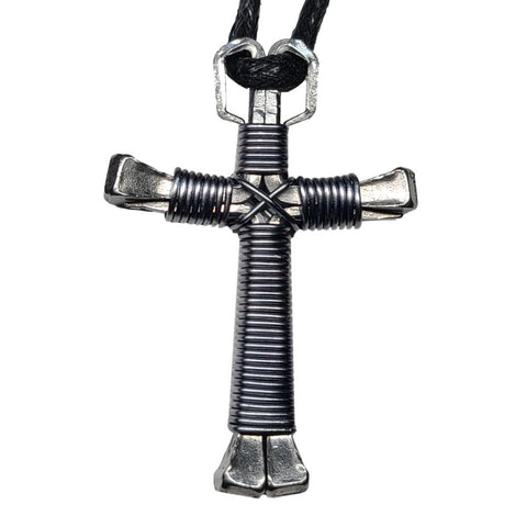 Titanium Horseshoe Nail Cross