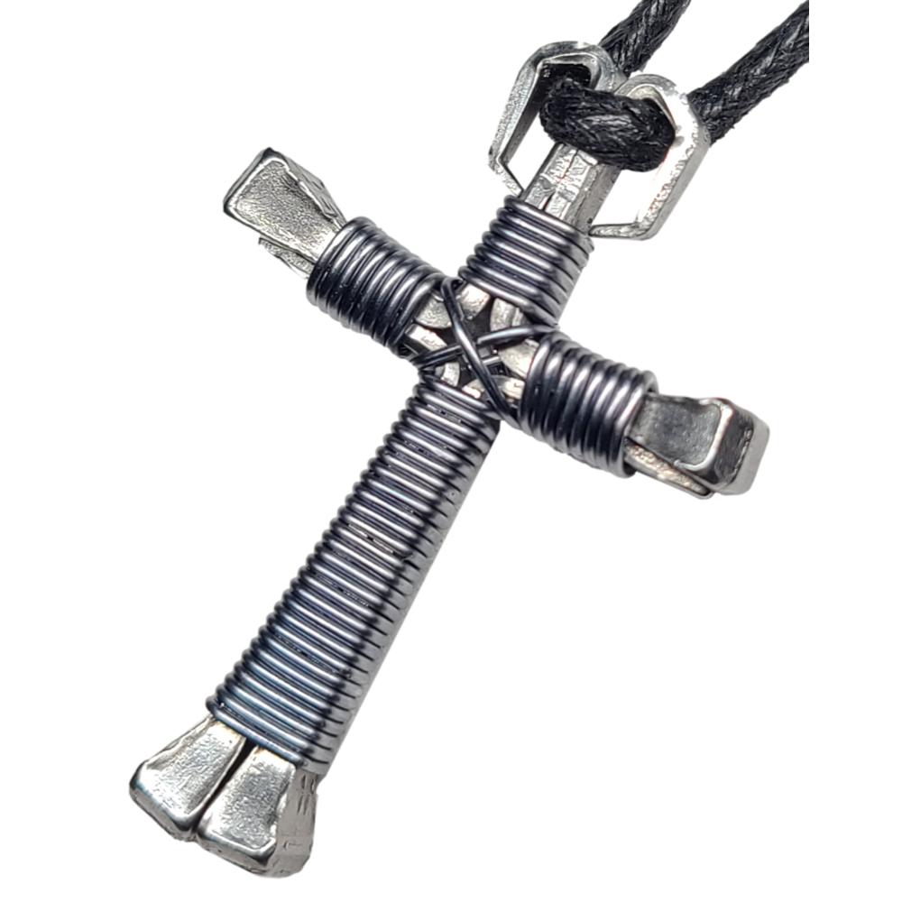 Titanium Horseshoe Nail Cross
