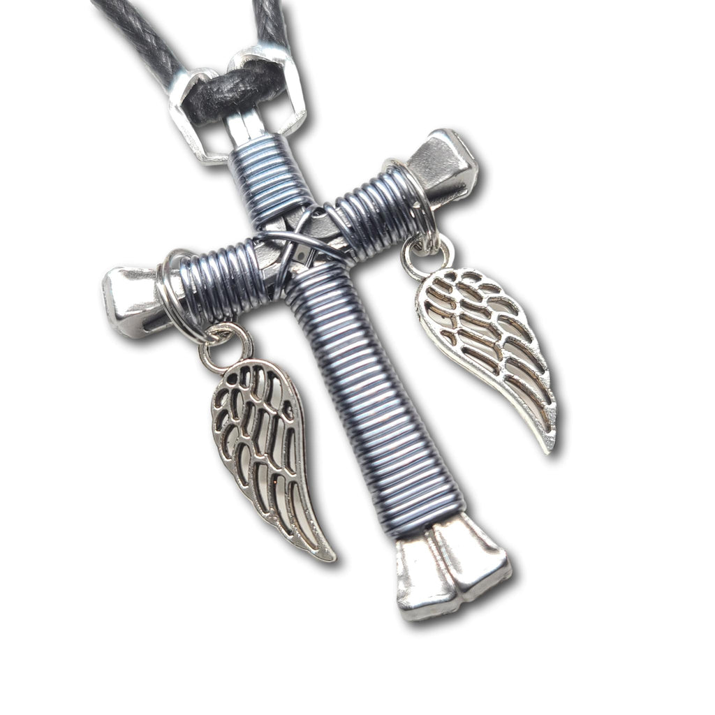 Titanium Horseshoe Nail Cross